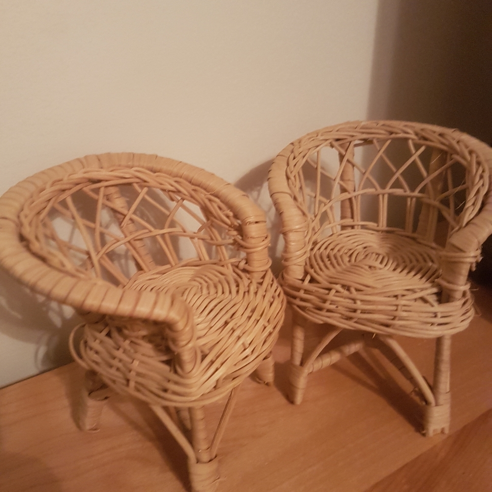 Miniature Bamboo Patio Chairs